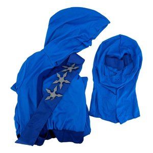 Blue Thunder Ninja Uprising Childs Costume Samurai Warrior Halloween Sz 7-8 New